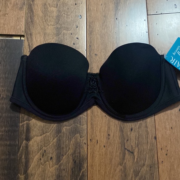 NWT VANITY FAIR 74380 Beauty Back Strapless Underwire Bra Women’s Black Size 34B - Picture 10 of 16